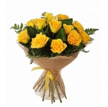 Sunny Roses - 12 Stems In Bouquet